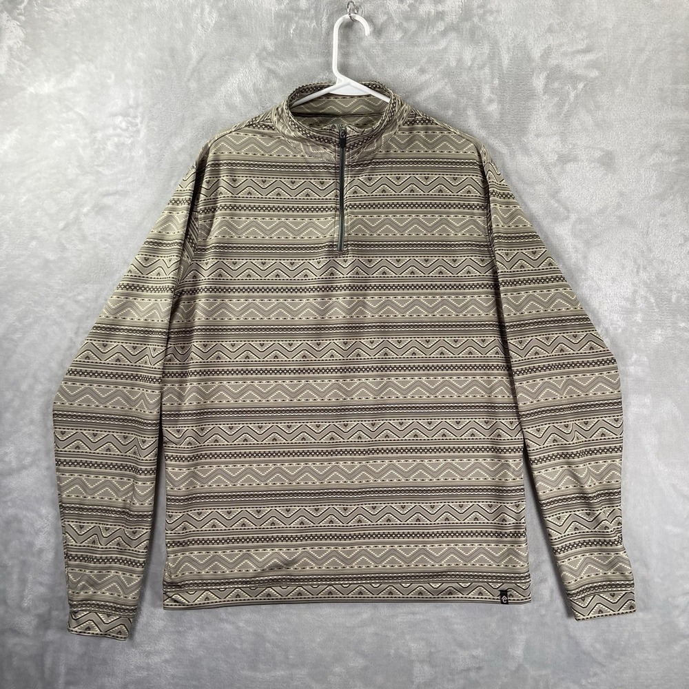 Rafter C Shirt men's Large Performance 1/4 Zip Pullover Western Aztec Geometric